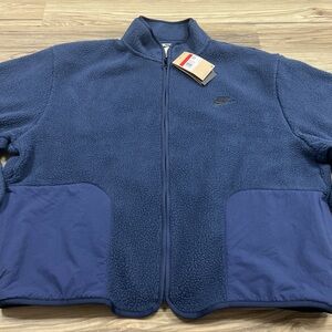 Nike Club Fleece Winterized Full Zip Jacket Midnight Navy Men's Large NWT $110